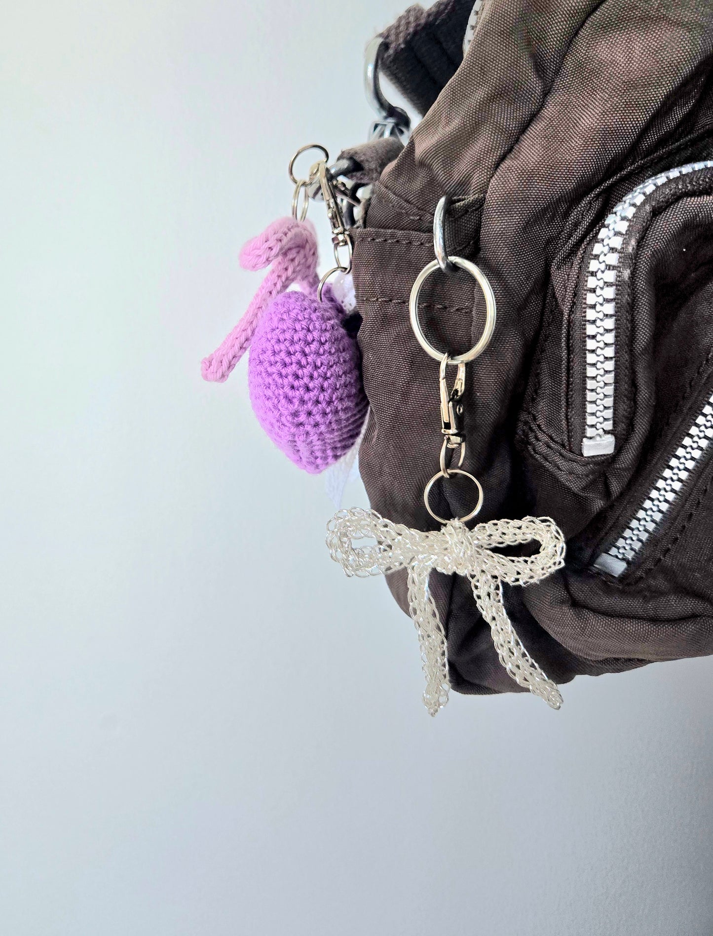 Knitted Ribbon Keychain