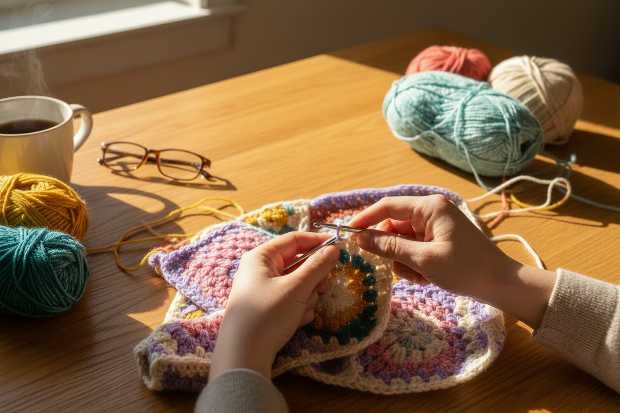 Change yarn color to more pastel color.